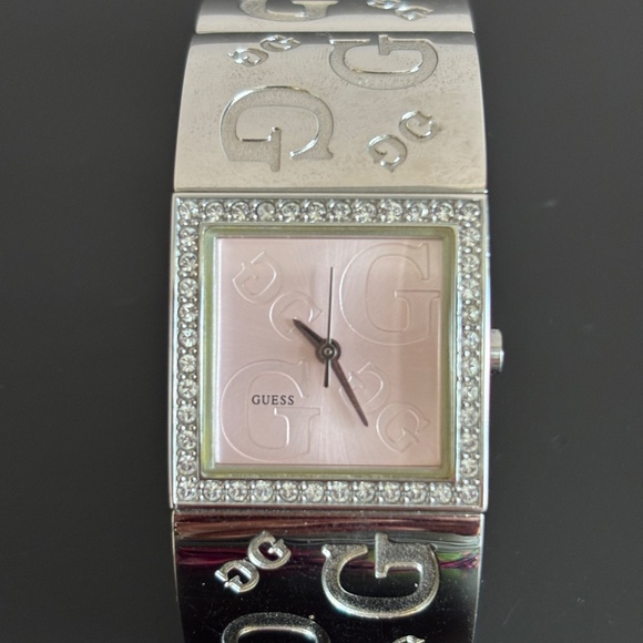 GUESS Cuff watch with pink face - Picture 1 of 6